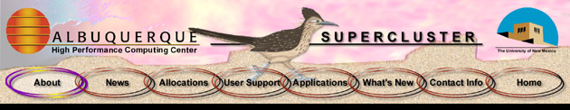 Alliance/UNM Linux Supercluster banner